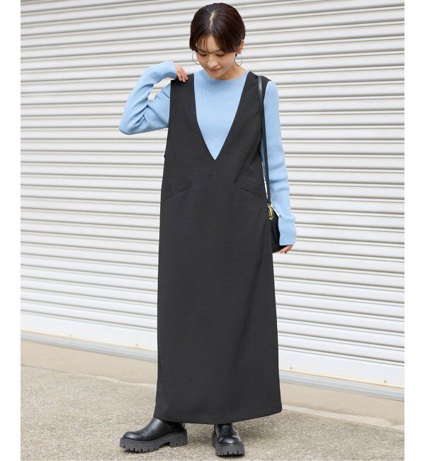 JOURNAL STANDARD relume「ウォッシャブルダブルクロスジャンパースカート」|ワンピース|ブラック