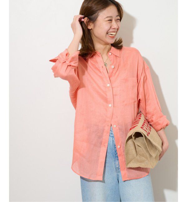 JOURNAL STANDARD relume「《追加2》手洗い可 / ラミーオーバーサイズシャツ」|シャツ・ブラウス|ピンク A
