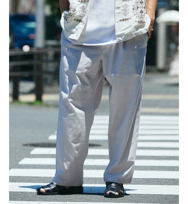 JOURNAL STANDARD relume「リネンブレンド 1タック &rdquo;レイジー&rdquo; パンツ」|スラックス|