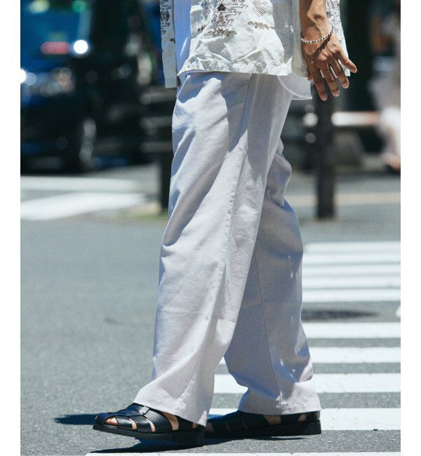 JOURNAL STANDARD relume「リネンブレンド 1タック &rdquo;レイジー&rdquo; パンツ」|スラックス|グレーB