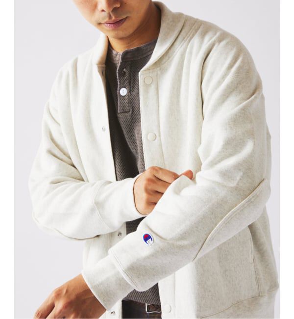 JOURNAL STANDARD relume「CHAMPION / チャンピオン 別注 R/W エルボーパッチ スナップ カーディガン」|カーディガン|