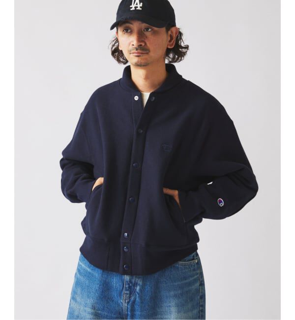 JOURNAL STANDARD relume「CHAMPION / チャンピオン 別注 R/W エルボーパッチ スナップ カーディガン」|カーディガン|