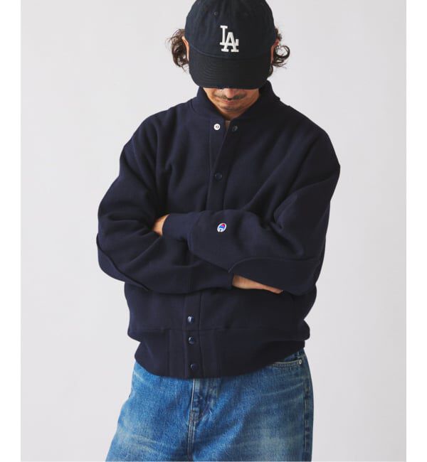 JOURNAL STANDARD relume「CHAMPION / チャンピオン 別注 R/W エルボーパッチ スナップ カーディガン」|カーディガン|