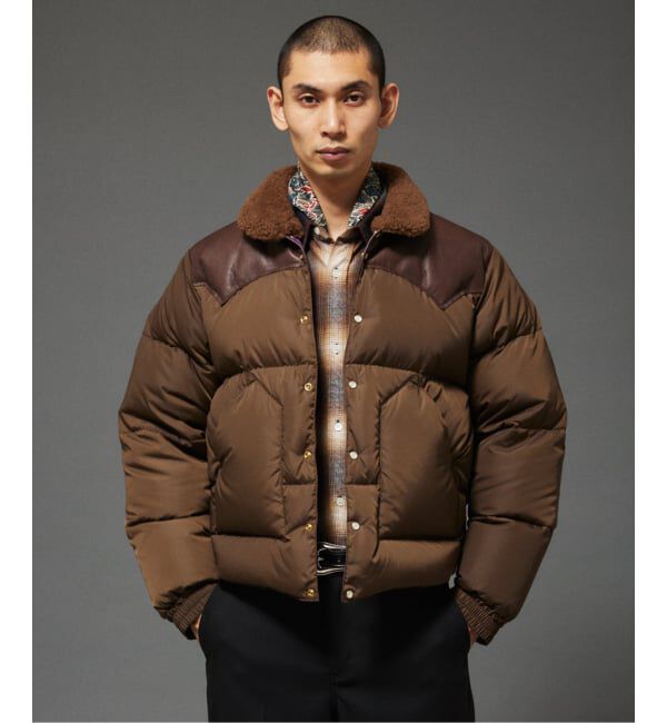 JOURNAL STANDARD「Rocky Mountain Featherbed / ロッキーマウンテン 別注 クロップド ダウン」|ダウン|ブラウン