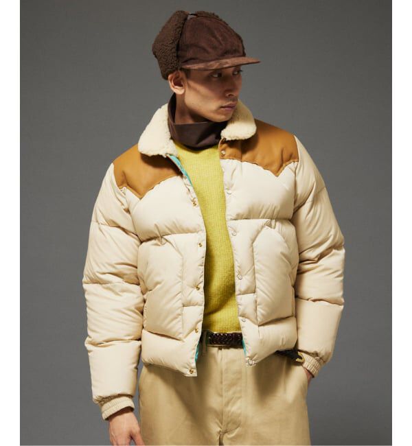 JOURNAL STANDARD「Rocky Mountain Featherbed / ロッキーマウンテン 別注 クロップド ダウン」|ダウン|ベージュ