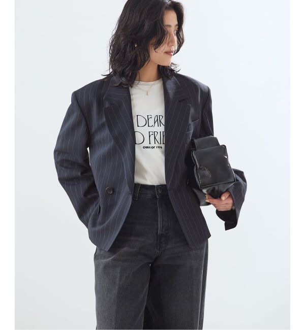 journal standard L'essage「NALYAストライプ/Doeskinジャケット」|テーラードジャケット|