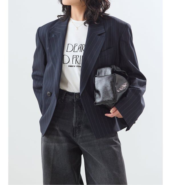 journal standard L'essage「NALYAストライプ/Doeskinジャケット」|テーラードジャケット|ネイビー
