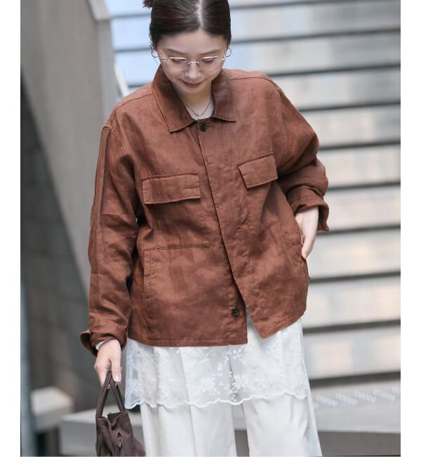 JOURNAL STANDARD「《追加予約》リネンミリタリージャケット」|ミリタリージャケット|