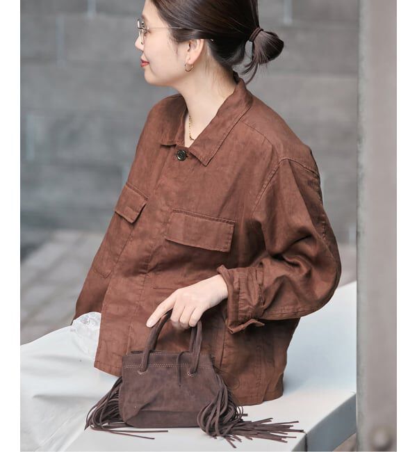 JOURNAL STANDARD「《追加予約》リネンミリタリージャケット」|ミリタリージャケット|ブラウン