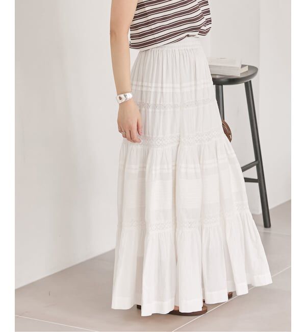 JOURNAL STANDARD「《予約》インドボイルレースティアードスカート」|スカート|