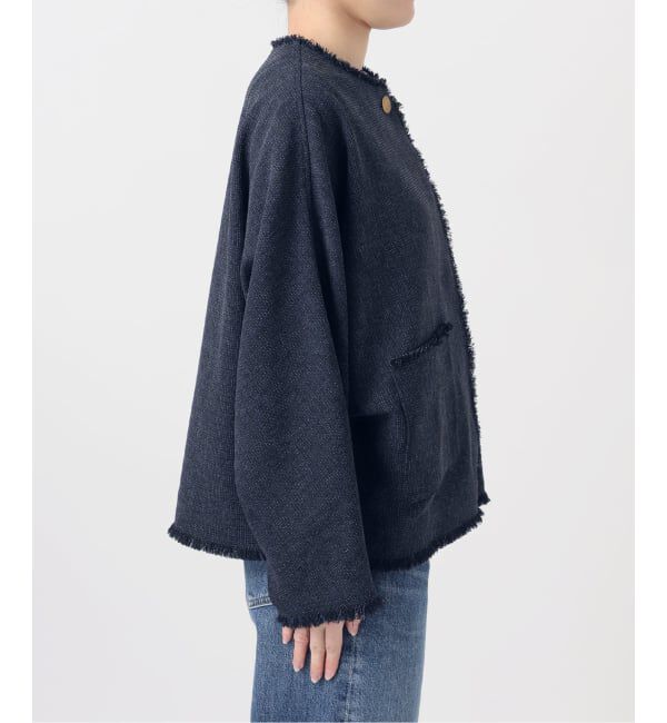 journal standard L'essage「《予約》カラミTWEEDドルマンジャケット」|ノーカラージャケット|