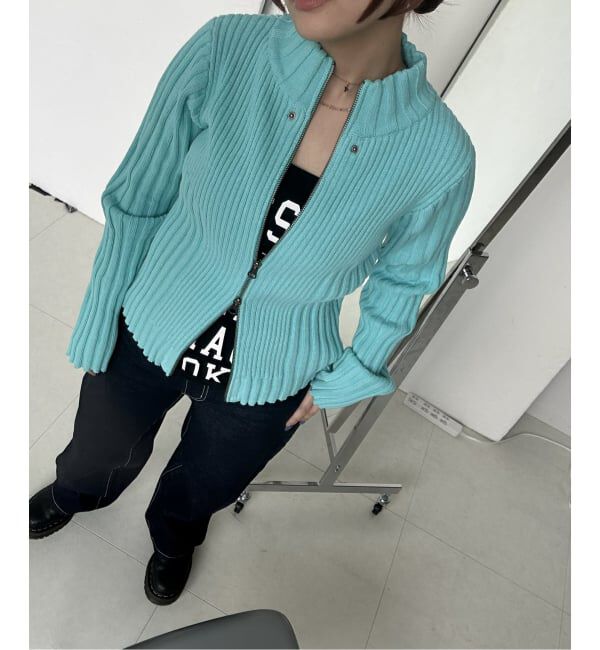 Oriens JOURNAL STANDARD「フロントジップリブニットトップス」|ニット・セーター|