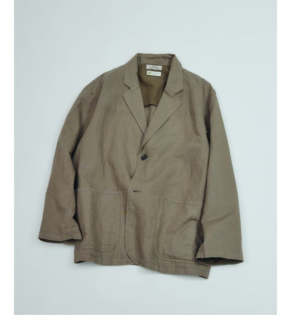 JOURNAL STANDARD relume「《予約》European Flax / ヨーロピアンフラックス ガーメントダイ 2Bジャケット」|テーラードジャケット|カーキ A