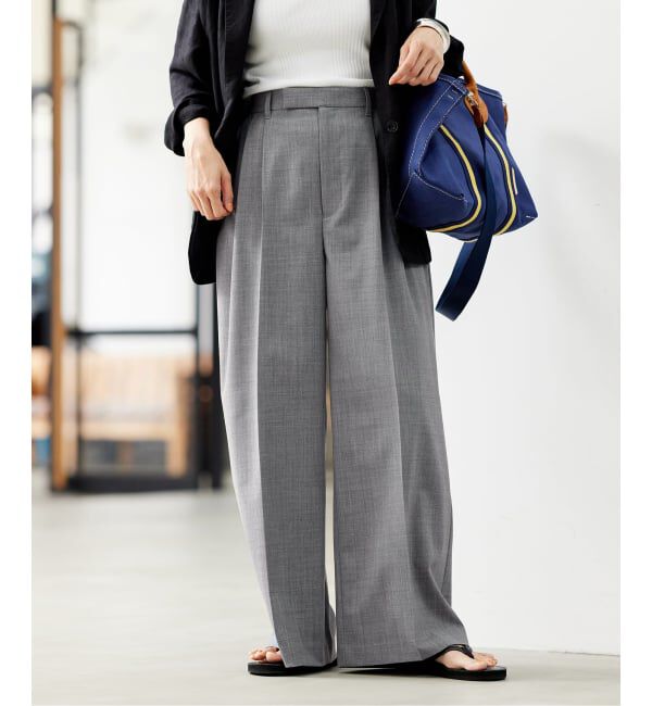 FRAMeWORK「≪WEB限定追加≫ウォッシャブルTWタックワイドパンツ」|スラックス|