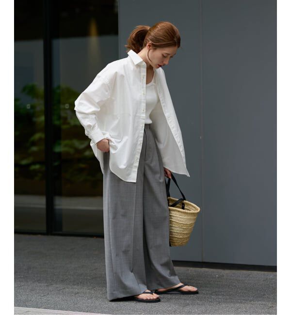 FRAMeWORK「≪WEB限定追加≫ウォッシャブルTWタックワイドパンツ」|スラックス|