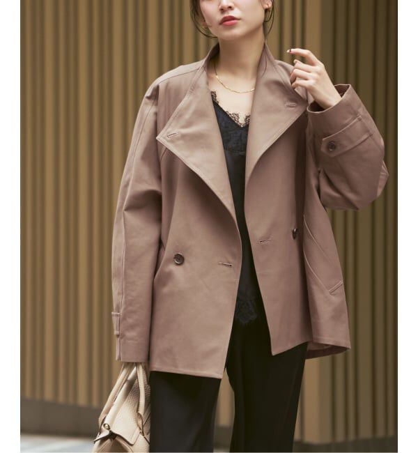 追加予約》コットンダブルクロススタンドショートコート（NOBLE