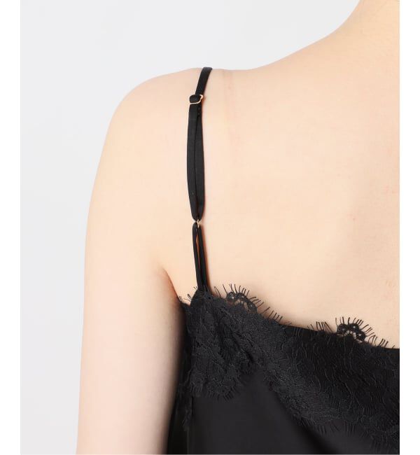 NOBLE「ルナサテンレースアシンメトリーキャミ」|キャミソール|