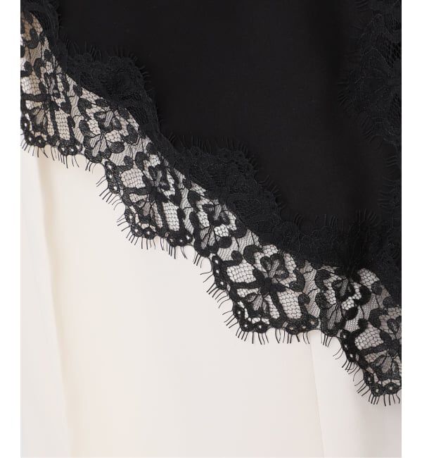 NOBLE「ルナサテンレースアシンメトリーキャミ」|キャミソール|