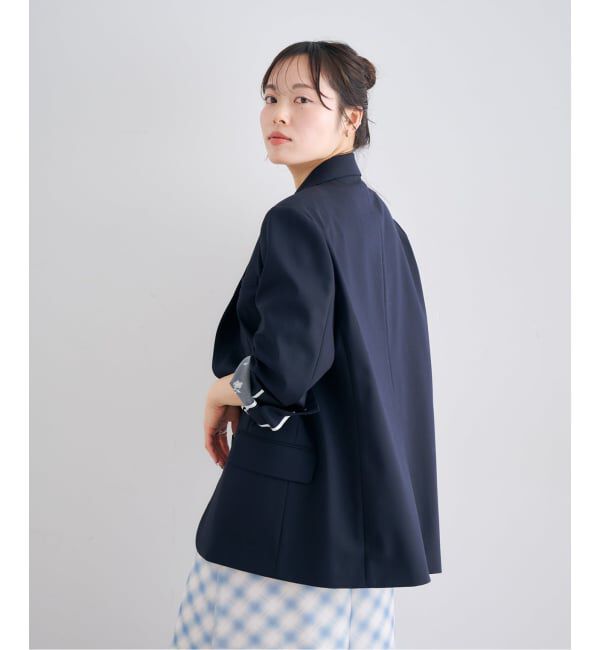 U by SPICK&SPAN「レースボンディングオーバージャケット」|テーラードジャケット|