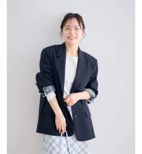 U by SPICK&SPAN「レースボンディングオーバージャケット」|テーラードジャケット|