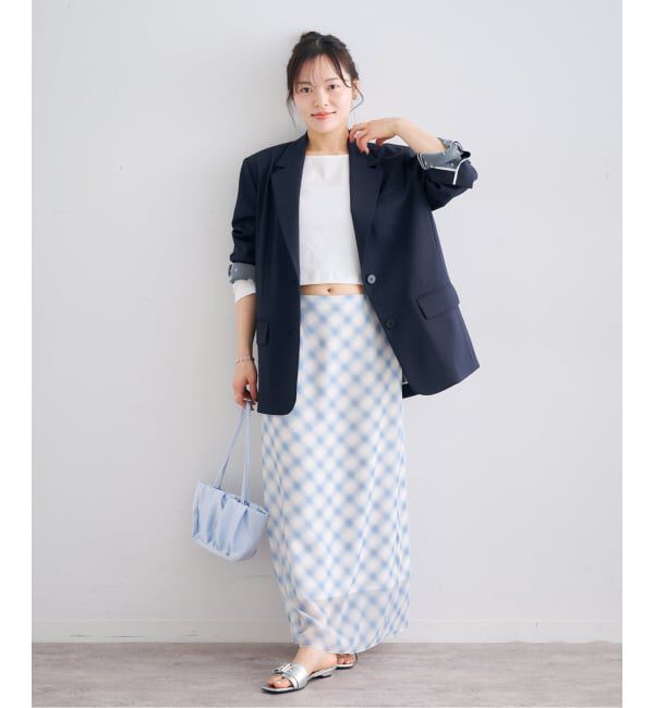 U by SPICK&SPAN「レースボンディングオーバージャケット」|テーラードジャケット|