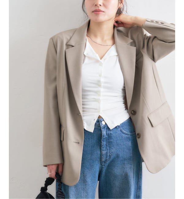 U by SPICK&SPAN「レースボンディングオーバージャケット」|テーラードジャケット|