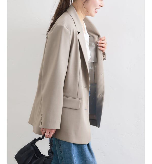 U by SPICK&SPAN「レースボンディングオーバージャケット」|テーラードジャケット|