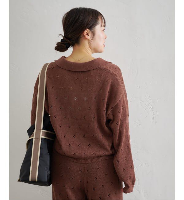 U by SPICK&SPAN「衿つき柄編みニット」|ニット・セーター|