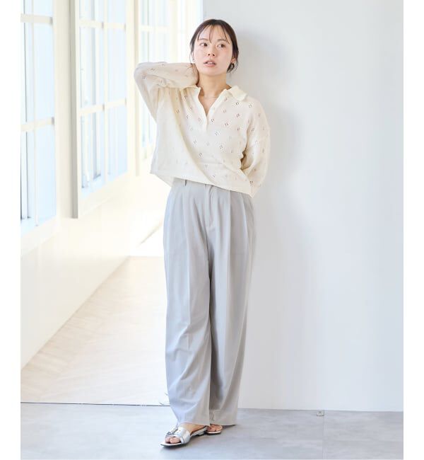 U by SPICK&SPAN「衿つき柄編みニット」|ニット・セーター|