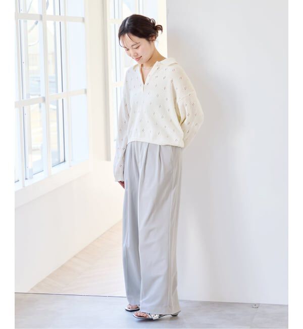 U by SPICK&SPAN「衿つき柄編みニット」|ニット・セーター|