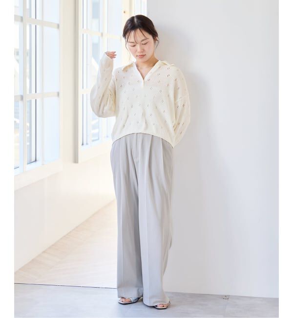 U by SPICK&SPAN「衿つき柄編みニット」|ニット・セーター|