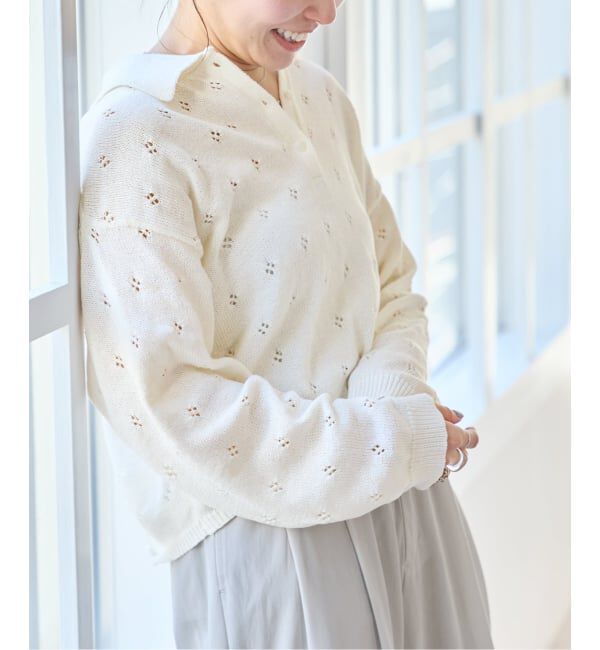 U by SPICK&SPAN「衿つき柄編みニット」|ニット・セーター|