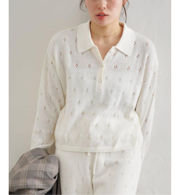 U by SPICK&SPAN「衿つき柄編みニット」|ニット・セーター|
