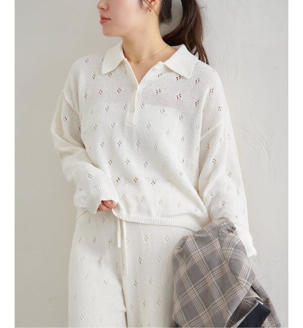 U by SPICK&SPAN「衿つき柄編みニット」|ニット・セーター|