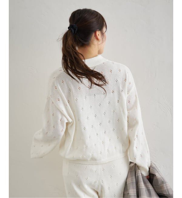 U by SPICK&SPAN「衿つき柄編みニット」|ニット・セーター|