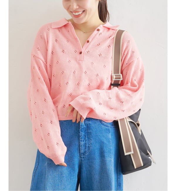 U by SPICK&SPAN「衿つき柄編みニット」|ニット・セーター|