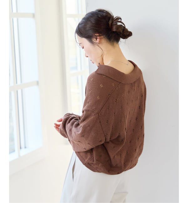 U by SPICK&SPAN「衿つき柄編みニット」|ニット・セーター|