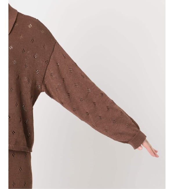 U by SPICK&SPAN「衿つき柄編みニット」|ニット・セーター|