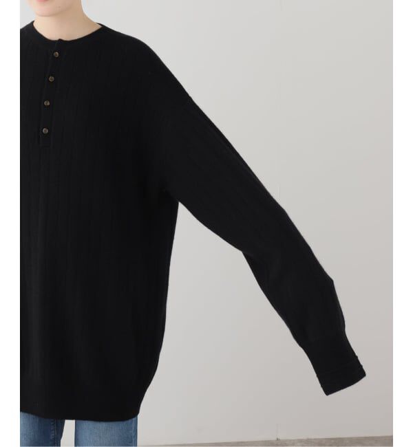 FRAMeWORK「y YO/イーヨ henry neck army knit」|ニット・セーター|