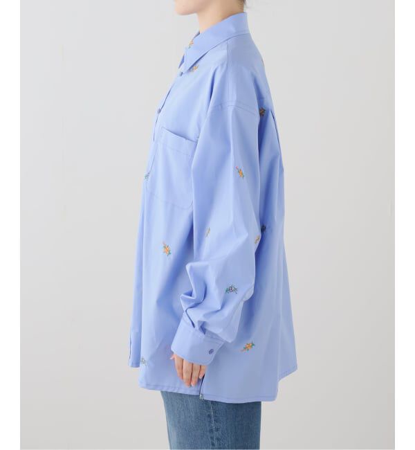 FRAMeWORK「JANE SMITH/ジェーンスミス flower embroidery regular col」|シャツ・ブラウス|