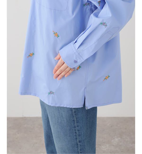 FRAMeWORK「JANE SMITH/ジェーンスミス flower embroidery regular col」|シャツ・ブラウス|