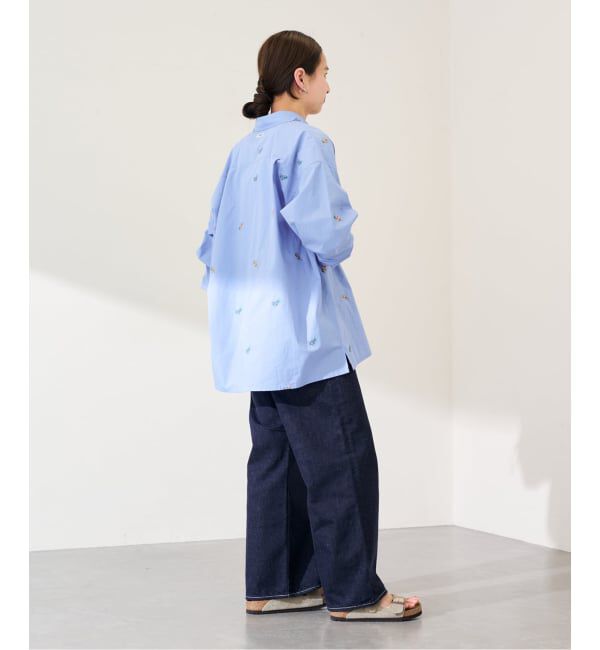 FRAMeWORK「JANE SMITH/ジェーンスミス flower embroidery regular col」|シャツ・ブラウス|