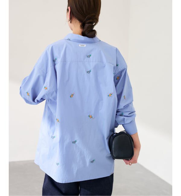 FRAMeWORK「JANE SMITH/ジェーンスミス flower embroidery regular col」|シャツ・ブラウス|