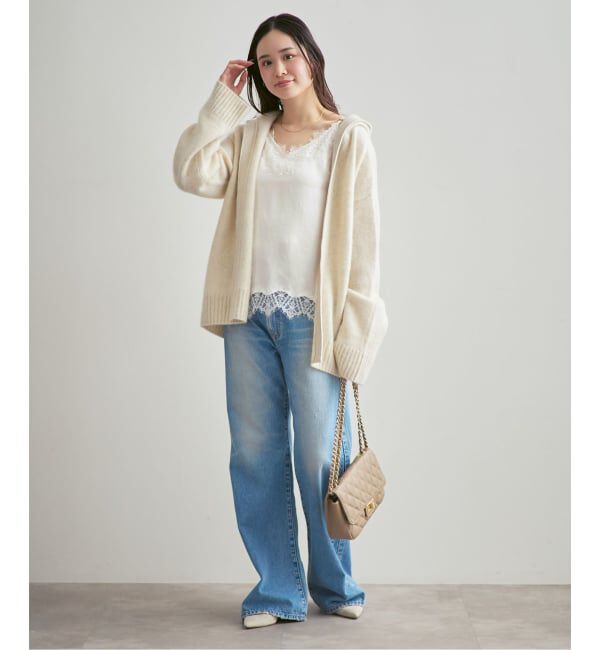 NOBLE「《追加予約》リバーレーストリミングサテンキャミソール3」|キャミソール|