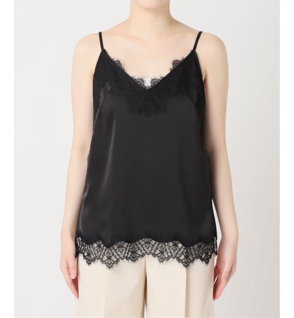 NOBLE「《追加予約》リバーレーストリミングサテンキャミソール3」|キャミソール|