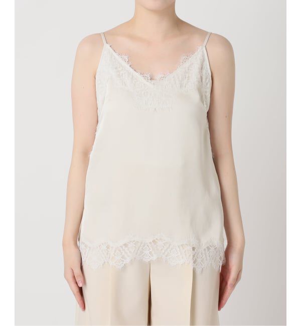 NOBLE「《追加予約》リバーレーストリミングサテンキャミソール3」|キャミソール|