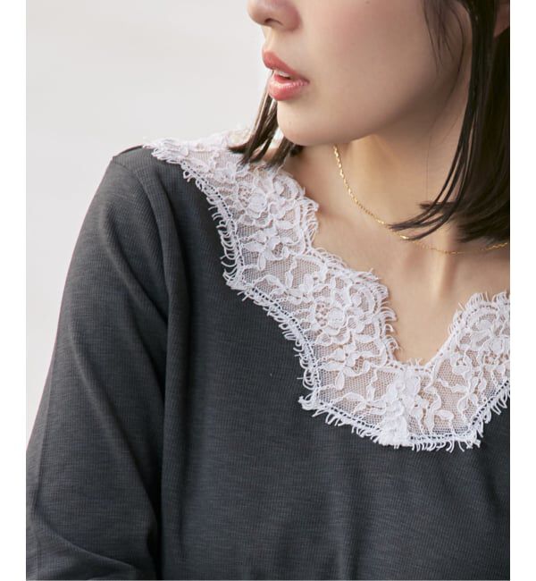 NOBLE「《予約》レースドッキングプルオーバー」|Tシャツ・カットソー|