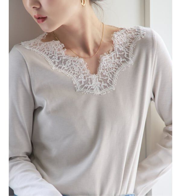 NOBLE「《予約》レースドッキングプルオーバー」|Tシャツ・カットソー|