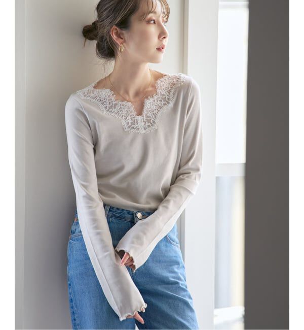 NOBLE「《予約》レースドッキングプルオーバー」|Tシャツ・カットソー|