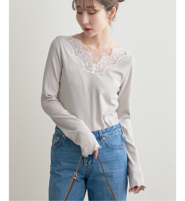 NOBLE「《予約》レースドッキングプルオーバー」|Tシャツ・カットソー|